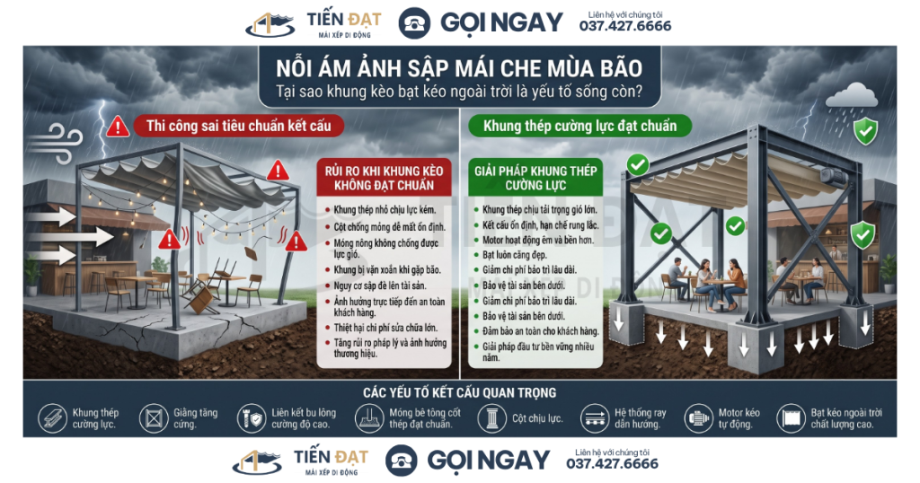Bạt kéo ngoài trời chịu bão cấp độ cao 2026 hình 1
