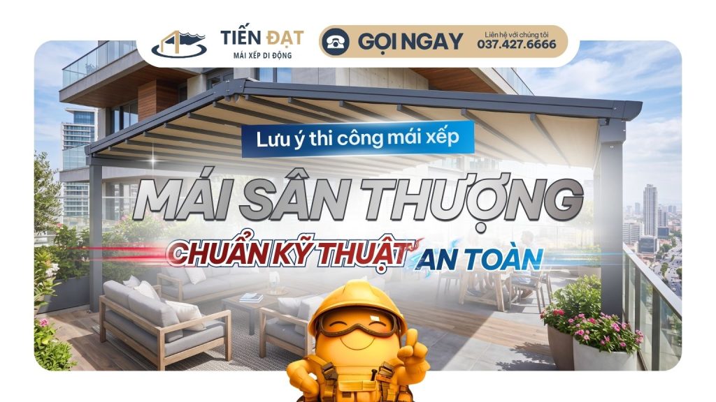 Mái xếp cho sân thượng_ 7 lưu ý